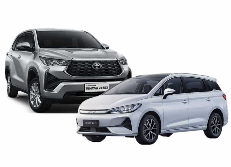 Komparasi Medium MPV: BYD M6 Tantang Toyota Innova Zenix Pakai Listrik