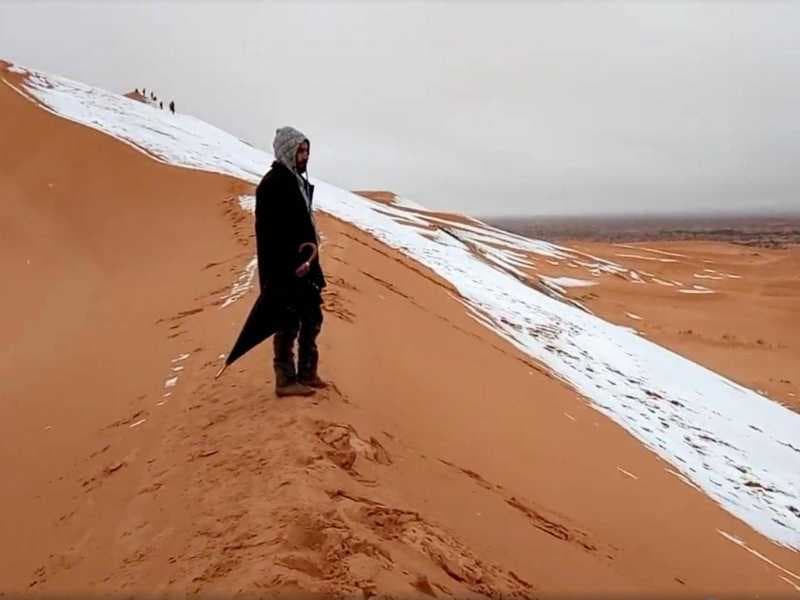 Bukan Hoax, Ada Salju di Gurun Sahara