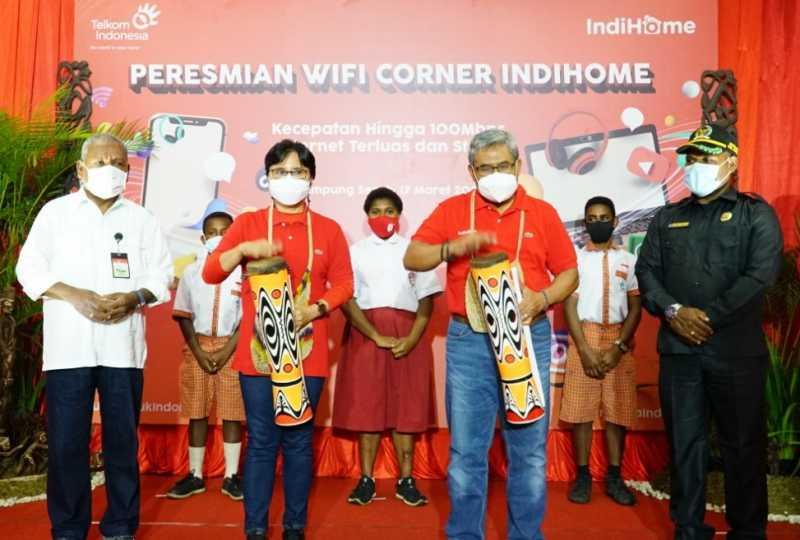 Pemerataan Akses Internet di Papua, Telkom Indihome Siapkan 50 Wifi Corner