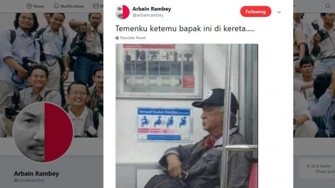 Siapa Lelaki Mirip Soeharto di KRL? Ini Penjelasan PT KCI