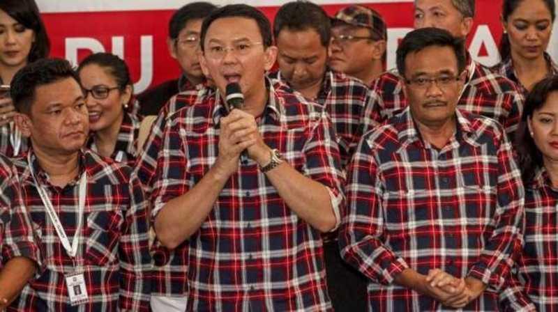 Ahok Ceria karena Menang di Wilayah Markas Besar FPI