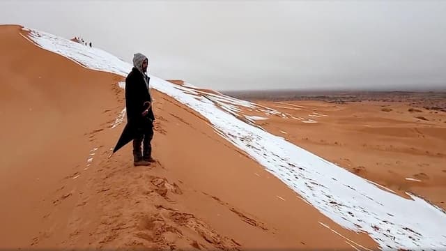 Penjelasan Ilmiah soal Salju di Gurun Sahara