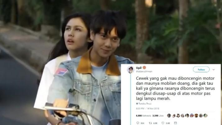 10 Curhatan Manis saat Dibonceng Pacar