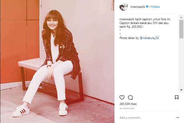 Demi Imbalan, Netizen Ramai-ramai Puji Rina Nose di Instagram